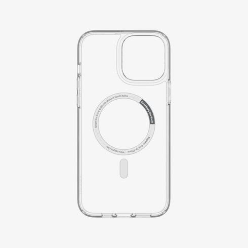 ACS03210 - iPhone 13 Pro Max Case Ultra Hybrid Mag Safe Compatible in white showing the back